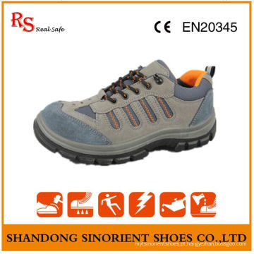 Calçados de segurança de boa qualidade, sapatos de couro de camurça em couro RS011